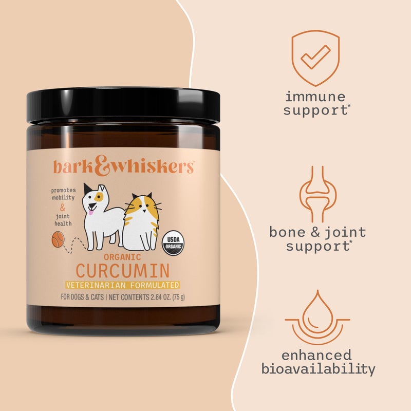 Dr. Mercola Bark & Whiskers Organic Curcumin, 2.64 Oz. (75 g), 300 Scoops, Promotes Mobility & Joint Health, Veterinarian Formulated, Non-GMO, Certified USDA Organic, Dr. Mercola - Image 4